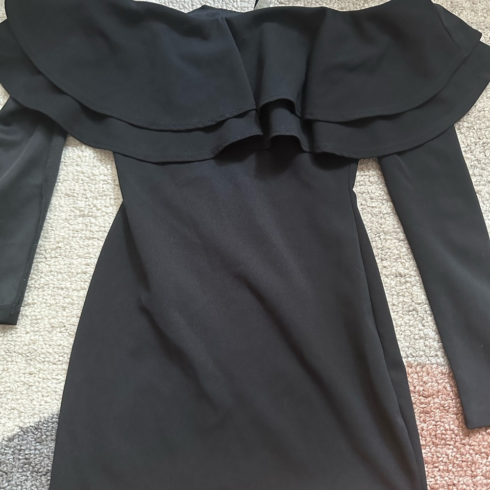 Elegant Black Off-Shoulder Dress